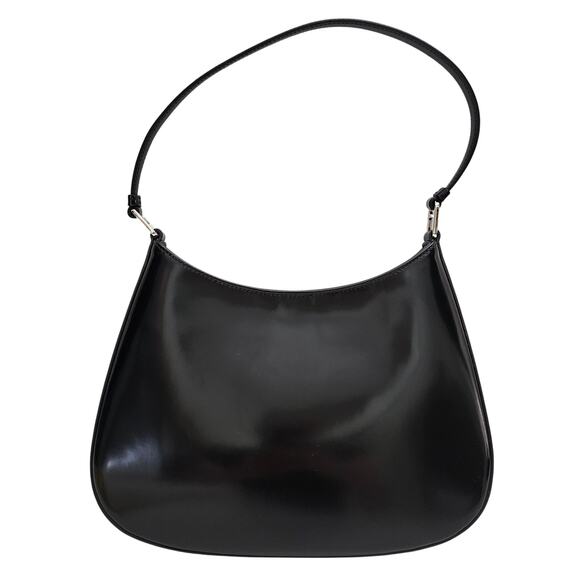Prada Cleo Small Leather Shoulder Bag Black - Picture 2 of 7